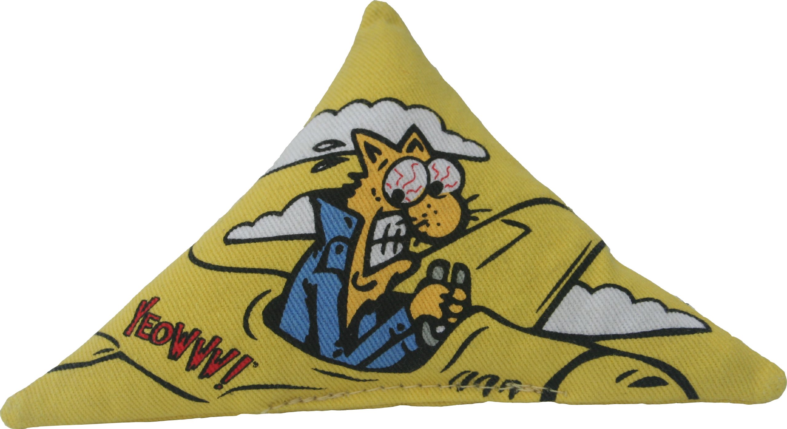 Yeowww! Triangle Refills Catnip Toy, Yellow