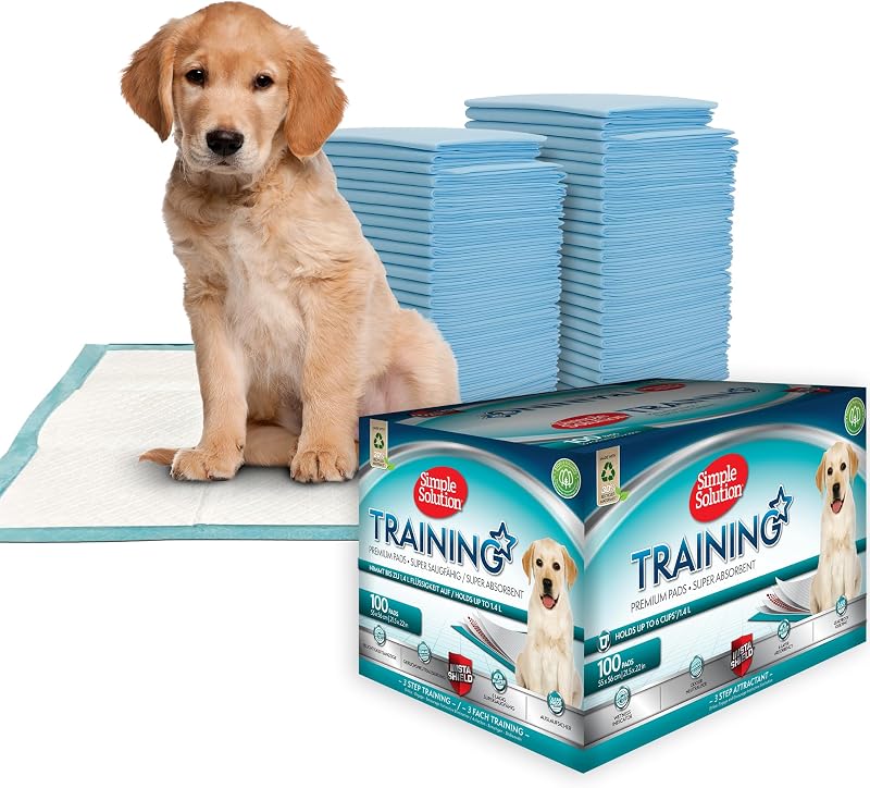 Simple Solution Premium Dog Training Pads 100 Count 60x60cm Leak-Proof