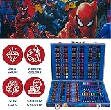 Marvel Avengers Art Set for Kids 130+ Pieces Spiderman Colouring Pencils Pens view 3