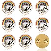 YOU ARE SAFE WITH ME Pins, Enamel Lapel LGBTQ Safe Pin Rainbow Ally Pride Pins Doctor Nurse Medical Students Brooch Pin for Hat Shirt Backpack Decoration Accessories Gift Bulk