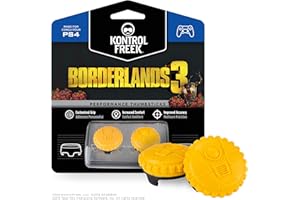 KontrolFreek Borderlands 3 Claptrap Performance Thumbsticks for PlayStation 4 (PS4) and PlayStation 5 (PS5) | 2 Mid-Rise Convex Thumbsticks | Yellow