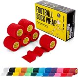 SPORTTAPE 6 Rolls 5cm x 4.5m Red Self-Adhesive Cohesive Bandage