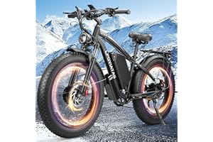 CTVVXXC 6000W Peak Dual Motor Ebike for Adults - 52V 34Ah Fast Electric Bike for Men Women 45 MPH,Up to 100 Miles,24" Fat Tire Lockable Suspension Electric Bicycle for Snow Off-Road Commuter Mountain E-Bike