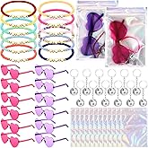 Geiserailie 48 Pcs Kpop Party Favors Popular Singer Party Favors Friendship Gifts Set, Beaded Bracelets Sunglasses Keychain for Y2k Kpop Fans
