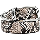 RISANTRY Women's Leather Belts with Gold Buckle Fashion Leather Waist Belt Elegant Ladies Belts for Jeans Gifts for Women