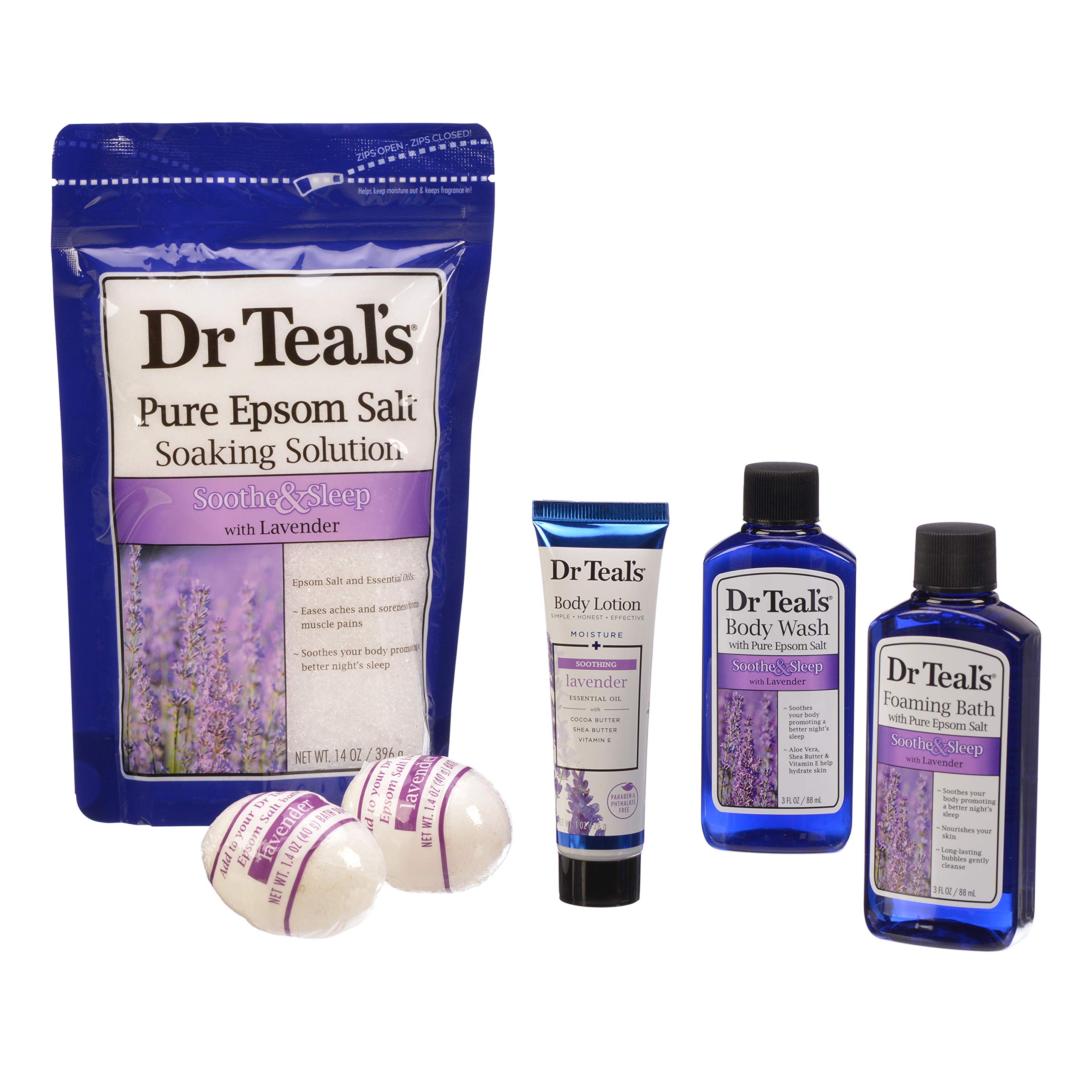Dr Teal's Epsom Salt Soak Variety 3Pack Travel Gift Set