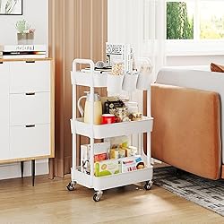 UDEAR 3-Tier Rolling Utility Cart,Multifunctional