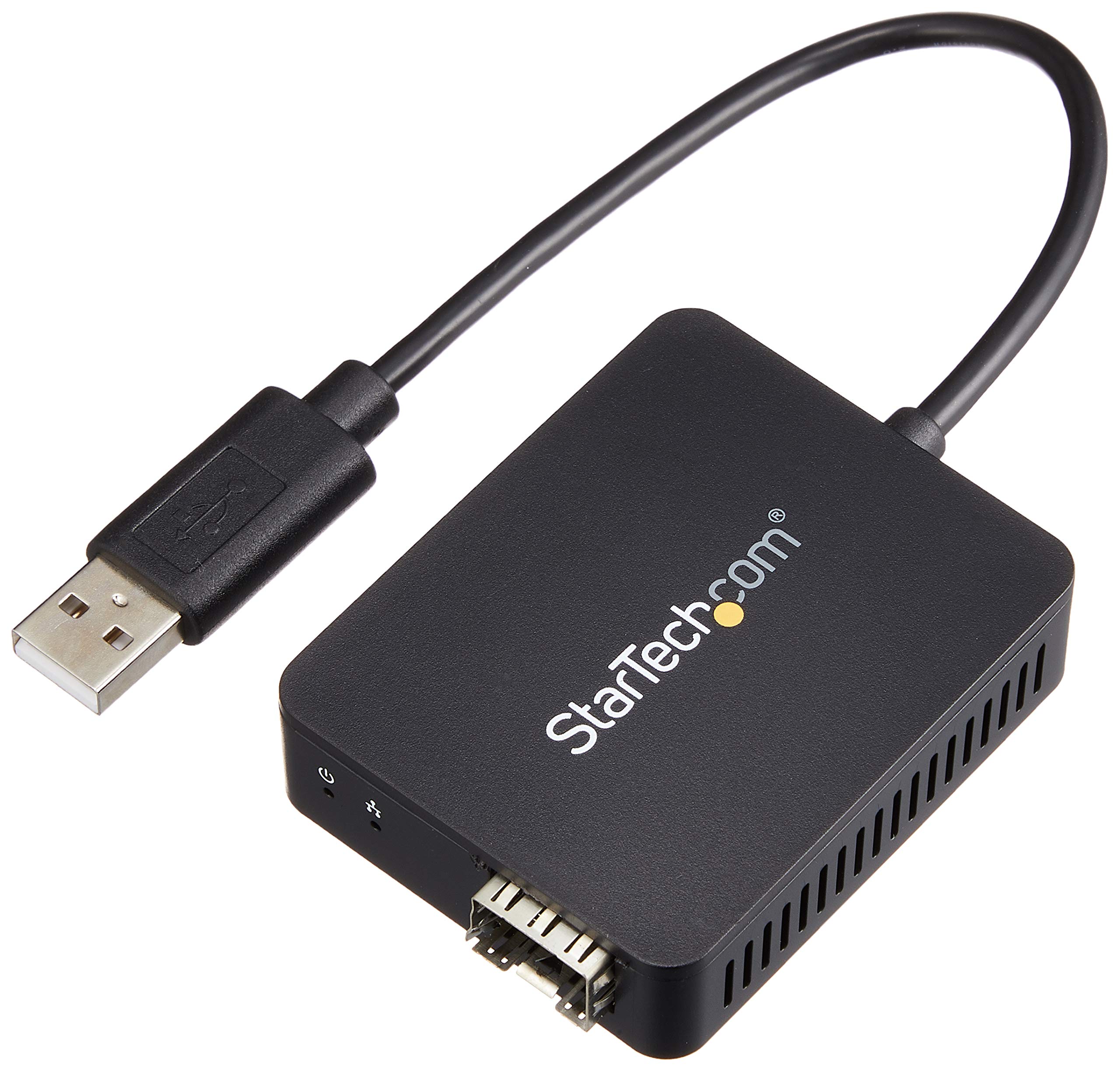StarTech.com USB to Fiber Optic Converter - Open SFP - 100Mbps - Windows & Linux - USB to Ethernet Adapter - USB Network Adapter (US100A20SFP), black