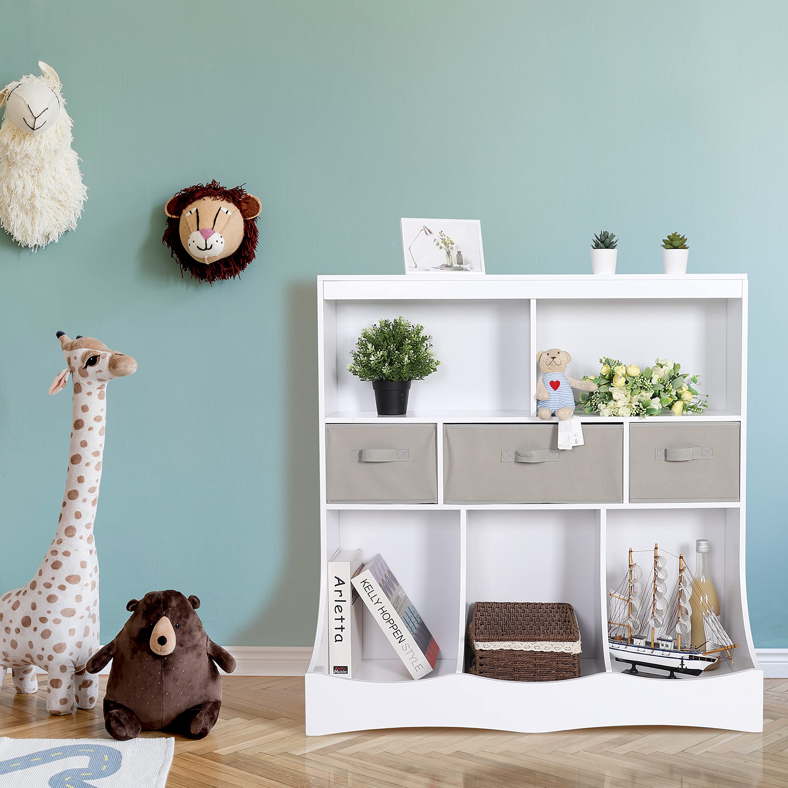 Veikous Toy Storage Organizer Chest Bookshelf For Kids Small Toy