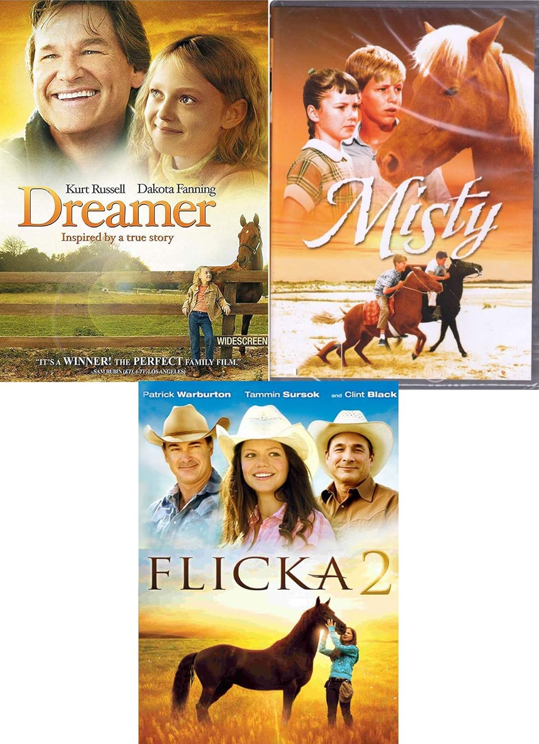 Amazon Com Movies Of A Pony Called Misty Girl And Her Horse Dreamer The Flicka 2 Triple Feature Dvd Family Pack Movies Tv