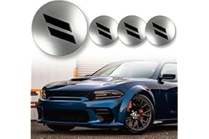 BINQIGOO 4pcs 63mm 2.5 inches Slash Wheel Center Cap Covers Fit for Dodge Charger Durango Dart 2015-2020 Jeep/Chrysler
