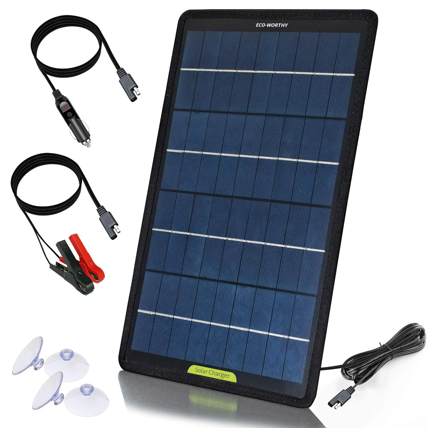 Panneau Solaire 10w Pour Quelle Batterie ECO-WORTHY 12V 10W Panneau Solaire Portable Sauvegarde de la Batterie