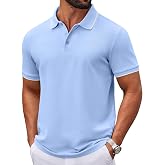 COOFANDY Men's Polo Shirts Classic Short Sleeve Polo T Shirts Cotton Pique Casual Summer Fashion Golf Shirt
