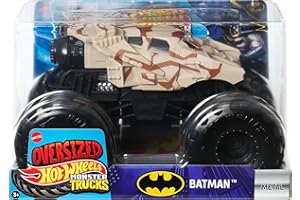 Hot Wheels Monster Trucks Batmobile Gobelet en forme de véhicule jouet Camouflage Version 1:24 pour enfants à partir de 3 ans
