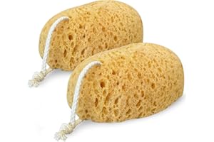 MainBasics Faux Sea Bath Sponge - Large, Soft Exfoliating Body Sponge for Shower, Foam Loofah (2 Pack)