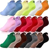 20 Pack Crazy Funny Emotion Ankle Socks Kawaii Happy Face Embroidered Cute Cotton Low Cut Socks for Women