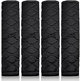 Seat Belt Cover, 4 Pack Car Seatbelt Cover Pads, Soft Car Seat Strap Shoulder Pads, Black