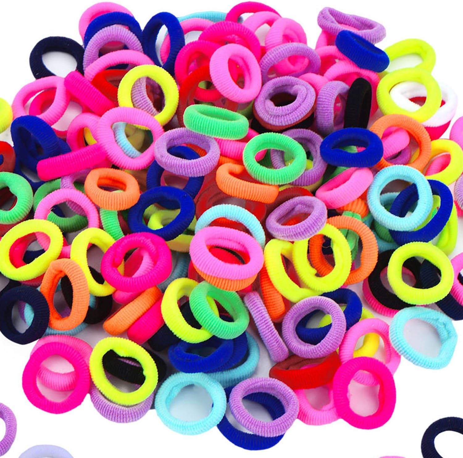 100 Pieces Elastic Hair Ties Mini Hair Bands Tiny Rubber Bands