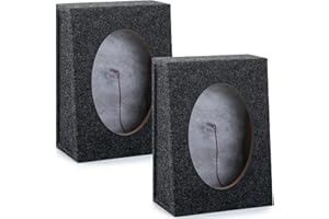 BBTO 2 Pcs Angled Style Car Audio Speaker Box 6 x 9 Inch Car Audio Enclosures Sturdy Constructed Truck Speaker Box for Home Vehicle Subwoofer Sound Supplies(8.66 x 4.72 x 12.8 Inch)