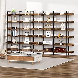 FRAPOW 83Inch Industrial Bookshelf and