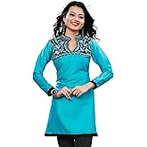Maple Clothing Short Kurti Indian Tunic Top Women's Embroidered India Apparel