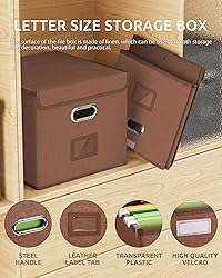 Oterri 2 Pack File Organizer Box,File Box,Small
