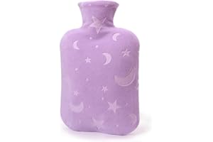DICEVER Hot Water Bottle with Soft Cover, 2L Hot Water Bag for Menstrual Cramps, Neck and Shoulder Pain Relief, Hot and Cold 