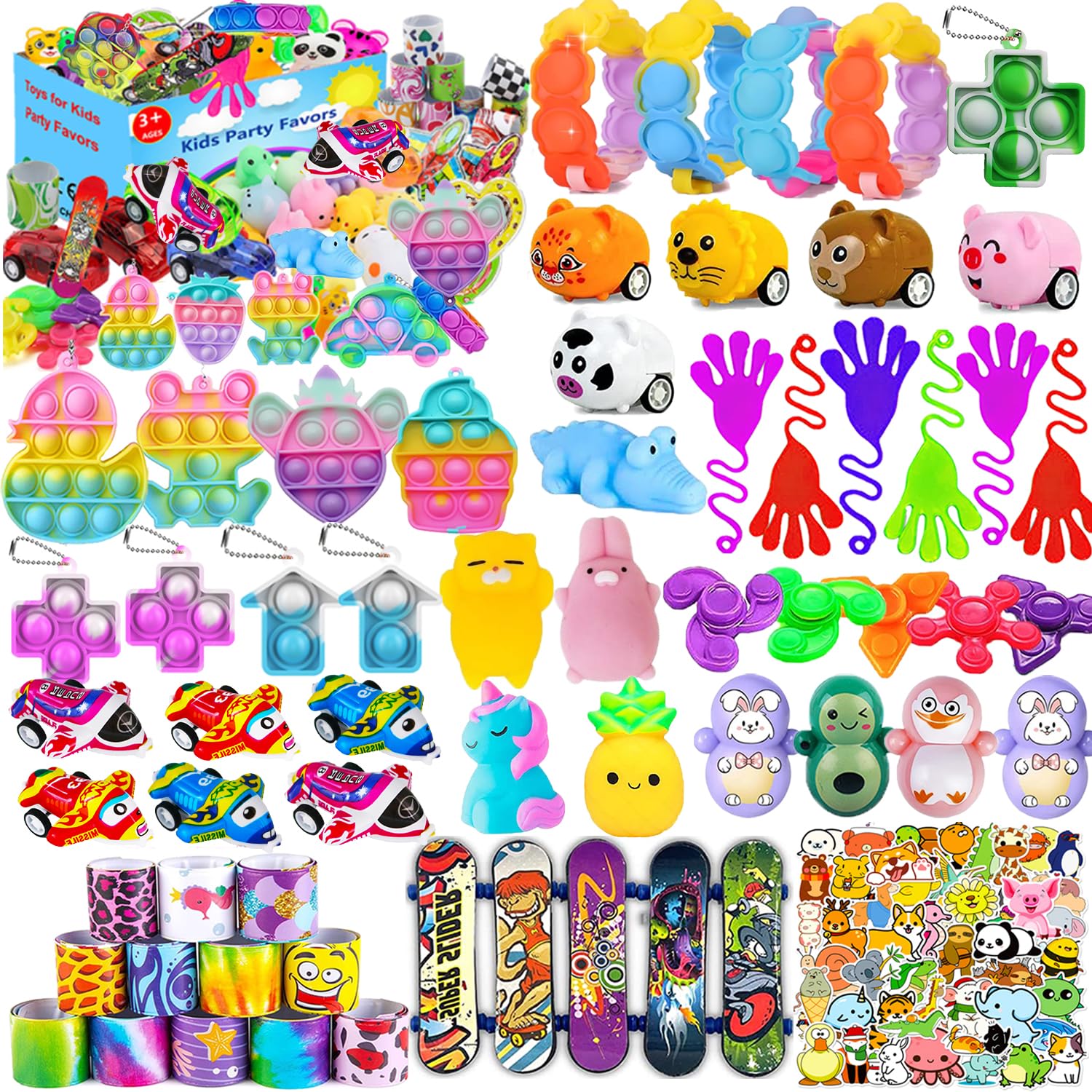 Photo 1 of 116 PCS Party Favors for Kids 4-8 8-12, Pop Fidget Toys, Treasure Box Toys for Classroom, Pinata Filler, Goodie Bag Stuffers, Classroom Prizes
