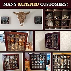 Adjustable Rock Display Case - Rock Collection Box