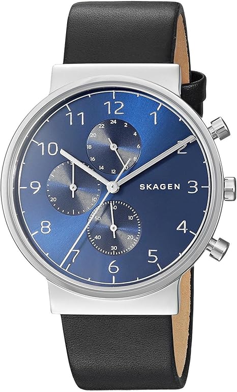 Skagen Reloj Cronógrafo para Hombre de Cuarzo con Correa en Cuero SKW6417