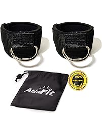 AbraFit Premium Ankle Straps for Cable Machines(Pack of 2),Neoprene Padded Ankle Straps with D-ring(Free Carry Case Included)
