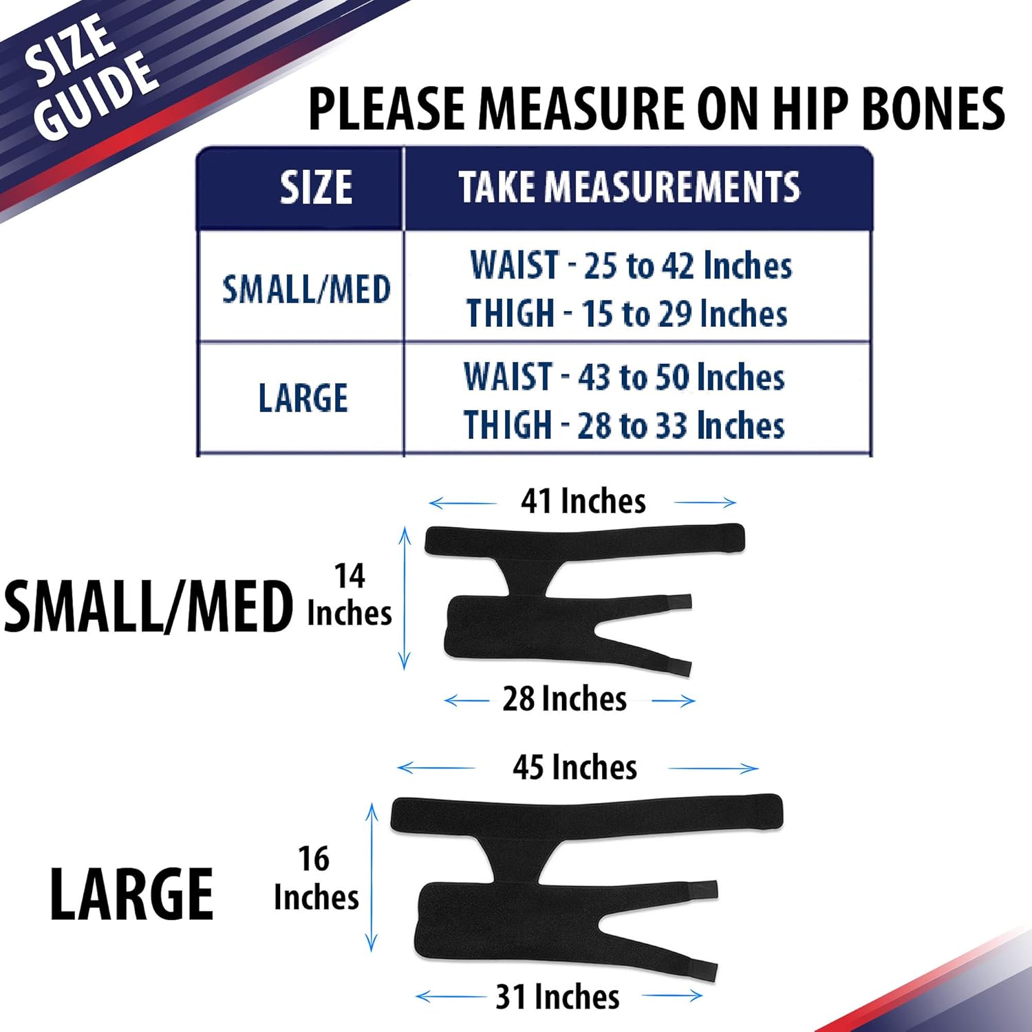 Hip Brace Thigh Compression Sleeve – Hamstring Compression Sleeve & Groin Compression Wrap for Hip Pain Relief. Support for Hip Replacements, Sciatica, Quad Muscle Strains Fits Both Legs (SM/Left): Industrial & Scientific