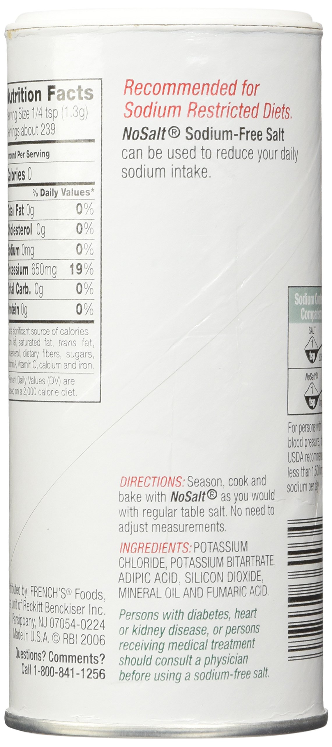 NoSalt Original SodiumFree Salt Alternative 11 Ounce (Pack of 2) Buy