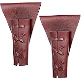 Piriuuo 2 Pcs Sword Frog, Medieval Style Dagger Leather Case Adjustable Sword Sheath Belt PU Leather Dagger Thigh Sheaths for Costume Cosplay, Belt Sheath Accessory Renaissance Fairs LARP (Brown)