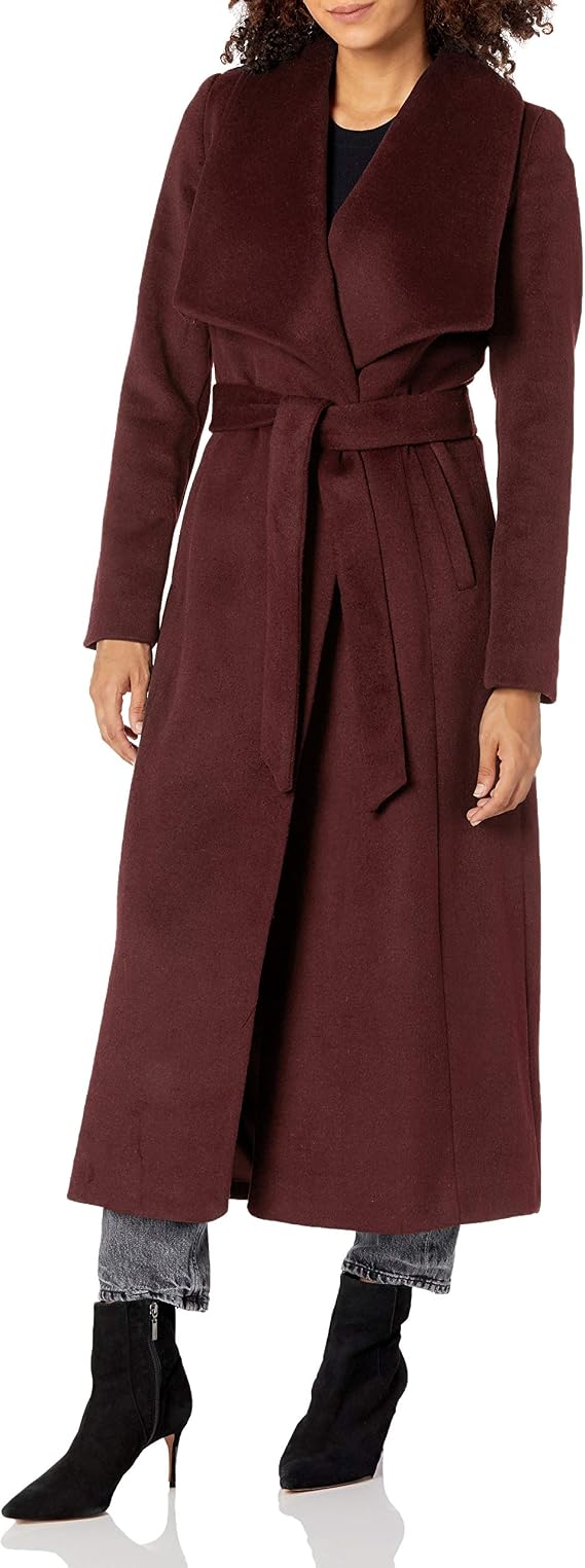 wool wrap coat women's