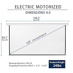 Kayle 120" Motorized Projector Screen Electric