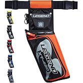 Legend XT420 Field Quiver - Left or Right-Handed Quiver Arrow Holder, Archery Quiver with 3 Arrow Tube, Durable Nylon Hip Quivers with Multiple Pockets for Archery Accessories, Score Card &amp; Tools