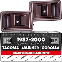 Interior Door Handle, Front/Rear Left Driver Side - Compatible With 1998-2002 Toyota Corolla - Brown, Plastic - OEM 69206-04010-B, 69206-02050-E0, 79500