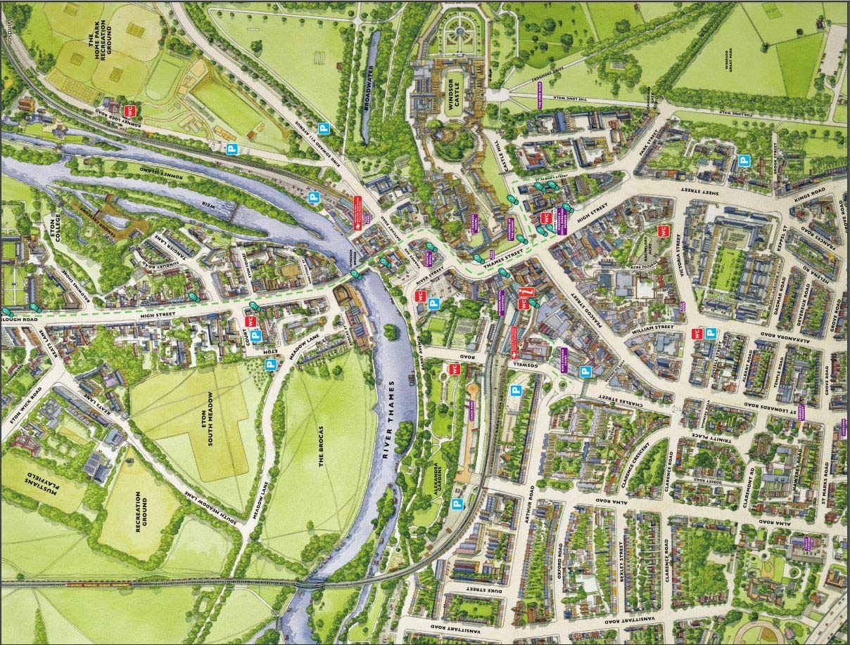 HPY Cityscapes Street Map Of Windsor 400 Piece Jigsaw Puzzle 470mm x 320mm (hpc)