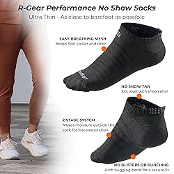 R-Gear Drymax No Show Running Socks For Men and
