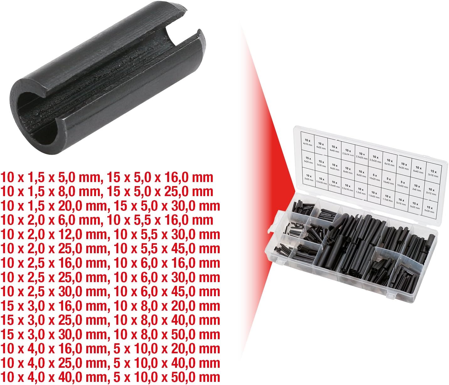 KS Tools 970.0020 Roll Pins Assortment, Silver - Image 3