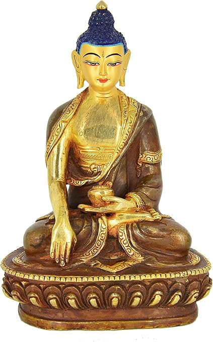 Amazon Com 6 Gold Plated Buddha Shakyamuni Statue Home Kitchen