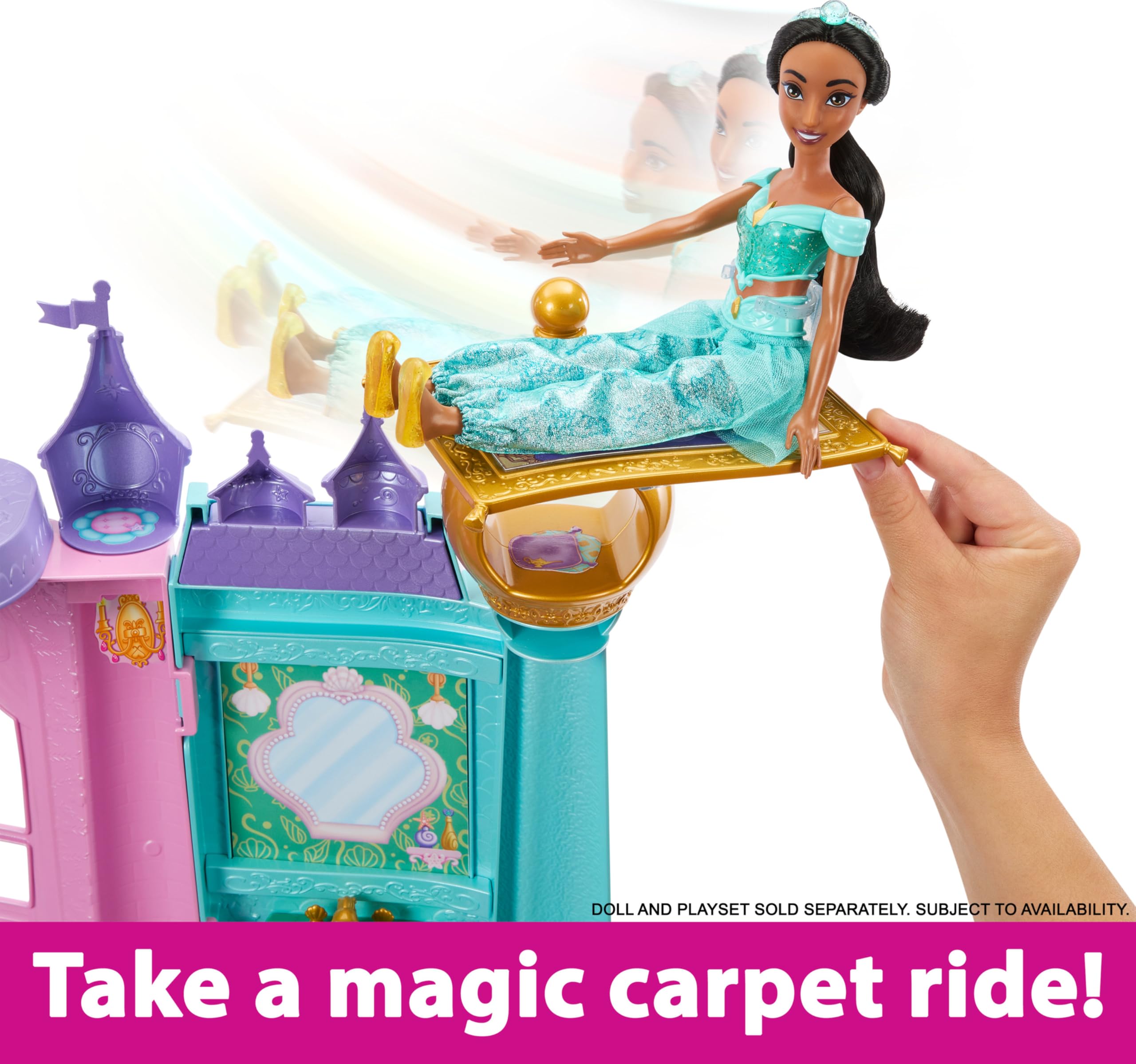Mattel Disney Princess Toys, Ultimate Castle 4 Ft Tall with Lights & Sounds, 3 Levels, 10 Play Areas and 25+ Furniture & Pieces, Inspired by Disney Movies