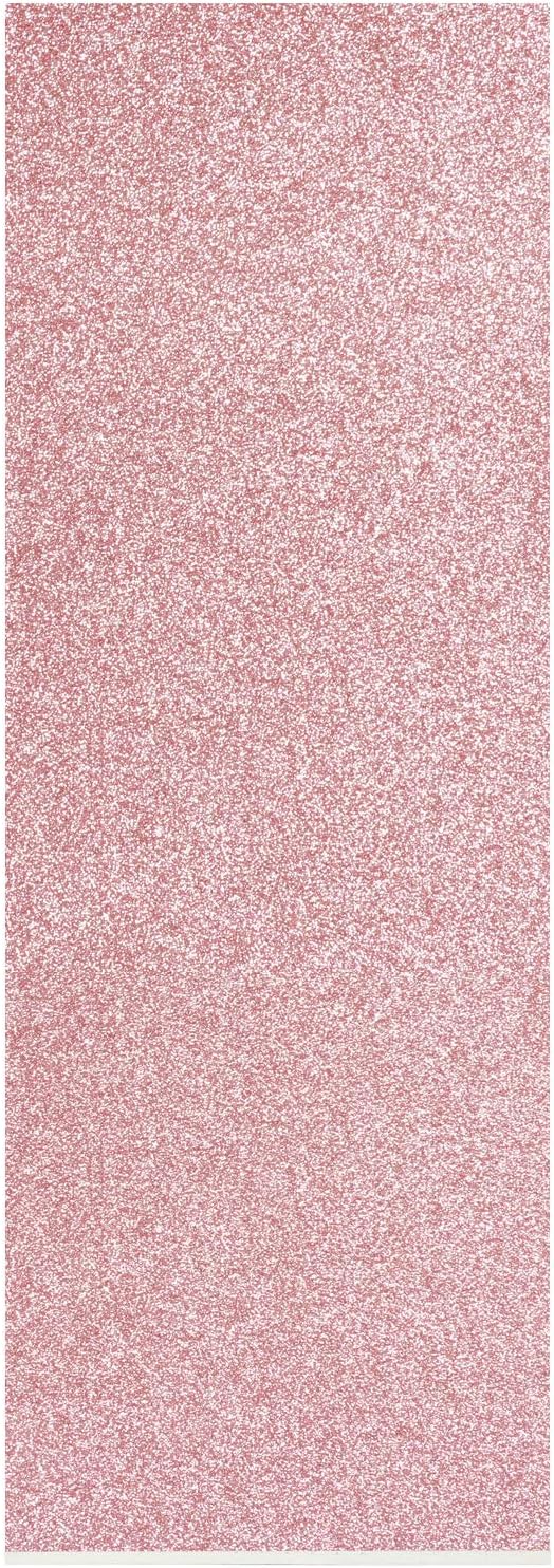 TRIXES Pink Glitter Vinyl Sheet Permanent Wallpaper, Self Adhesive Peel Paper Backing, 1350mm x 440mm Sticky Back Roll - Image 4