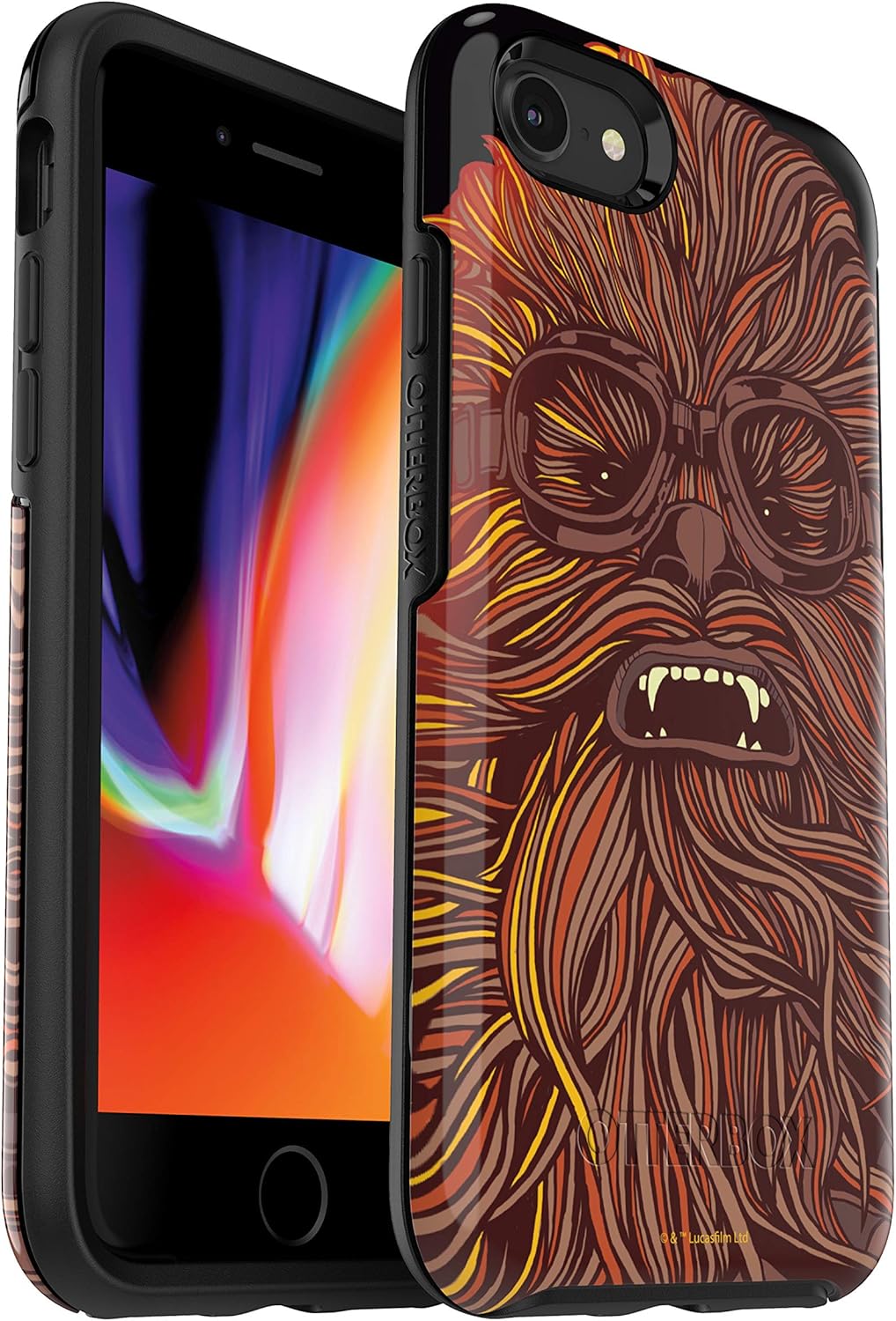 OtterBox Symmetry Series Star Wars Case for iPhone SE (2nd gen - 2020) and iPhone 8/7 (NOT Plus) - Retail Packaging - Chewbacca