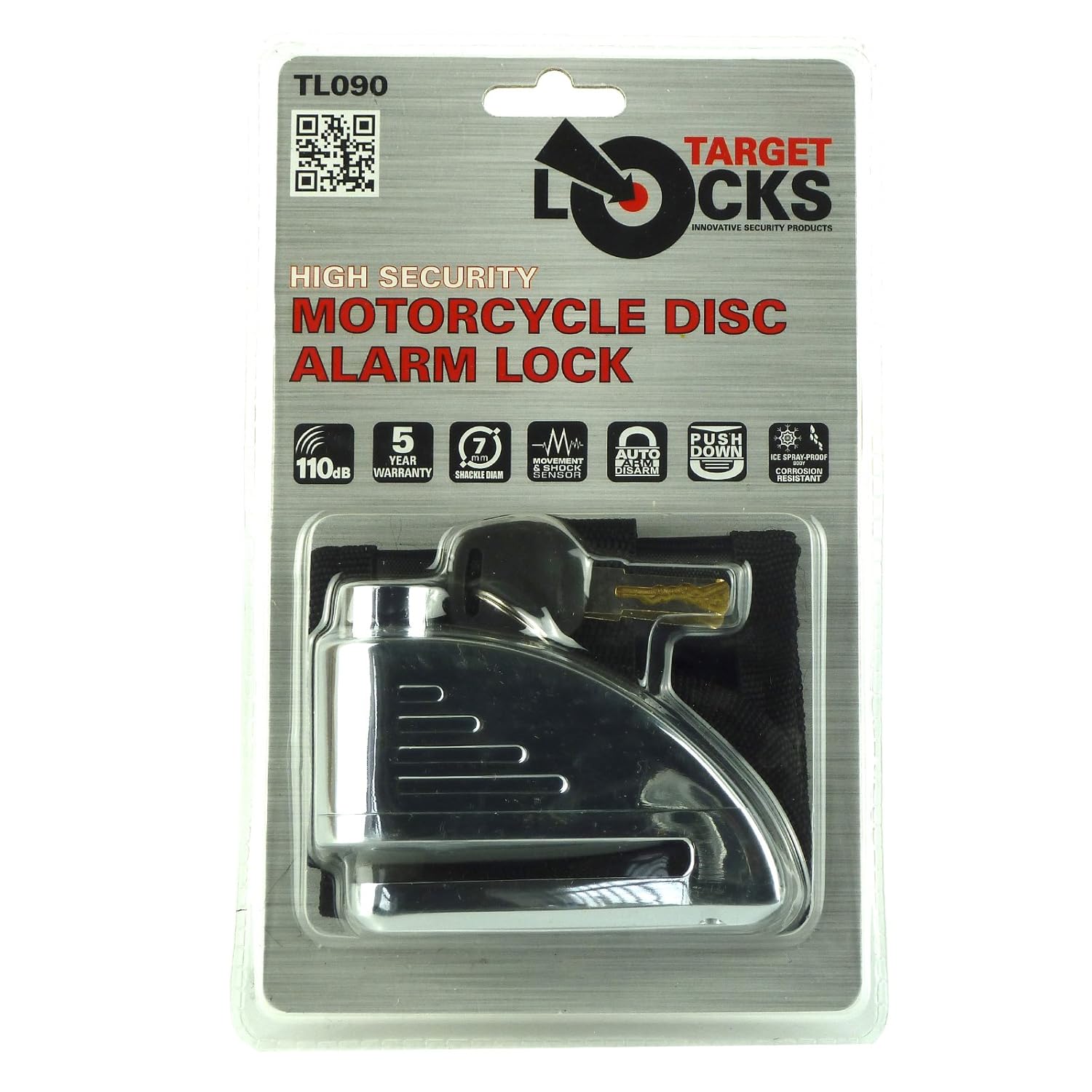 Meta alarma candado de disco – Alta seguridad bloqueo de disco con alarma para
