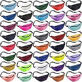 Saintrygo 40 Neon Fanny Packs Bulk, 80s Party Waist Bag Adjustable Colorful Oxford Cloth Fashionable Fanny Bags for Women Men Travel Running Outdoor (Classic Color)