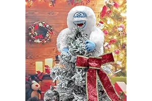 BINPURE Christmas Tree Topper, Funny Monster Christmas Tree Hugger Abominable Snowman Christmas Tree Ornament Xmas Tree Topper(Snowman, 9 inch)