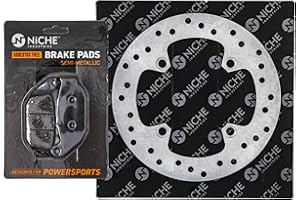 NICHE Rear Right Brake Rotor Pad Semi Metallic Kit for Honda CRF250L CRF250LA CRF250RL 06435-KZZ-901 43351-KZZ-901