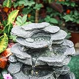 BTGGG Solar Powered Water Feature Self Containing Garden Fountain LED Light view 3